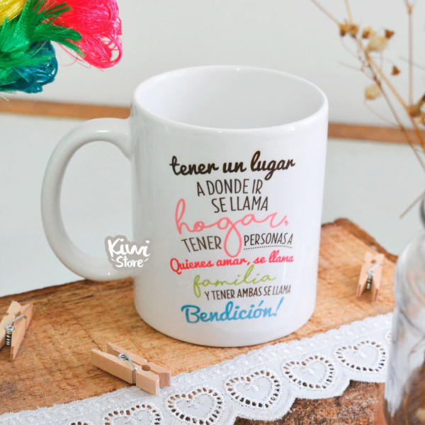Mug - Tener hogar y familia es mi bendición