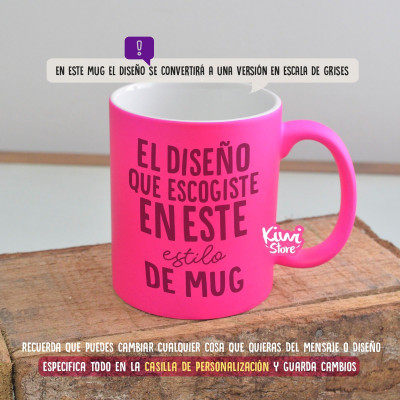 Mug neón verde personalizado diseño X files