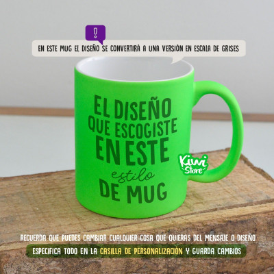 Mug neón personalizado diseño hazlo con miedo
