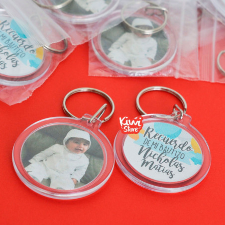 Paquete X10 llaveros - Recordatorio Bautizo