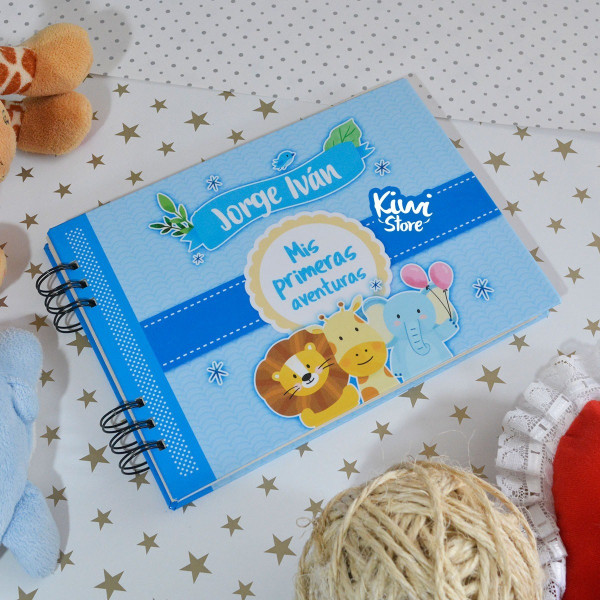 Libro de bebé Mis primeras aventuras - Animales azul