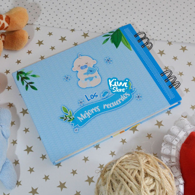 Libro de recuerdos de bebé personalizado - Libro de recuerdos - Álbum de bebé animales