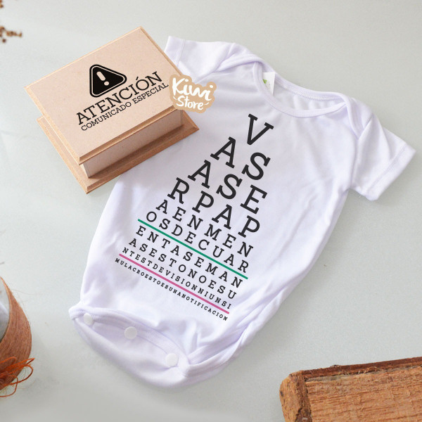 Mameluco - Test de visión + cajita de madera