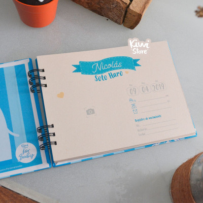 Libro de recuerdos de bebé personalizado - Libro de recuerdos - Álbum de bebé elefante