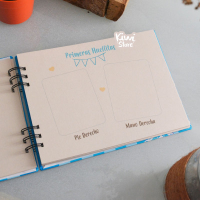 Libro de recuerdos de bebé personalizado - Libro de recuerdos - Álbum de bebé elefante