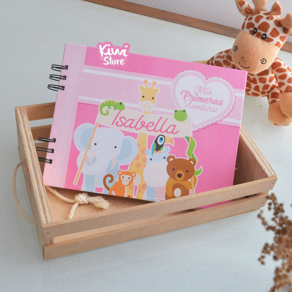 Libro de bebé Animales rosado