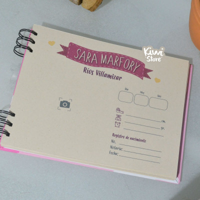 Libro de recuerdos de bebé personalizado - Libro de recuerdos - Álbum de bebé conejo