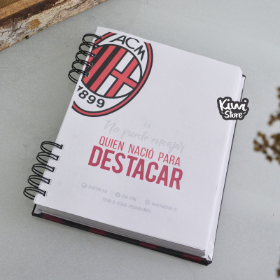 Cuaderno para hinchas del milan - Agenda personalizada del Milan