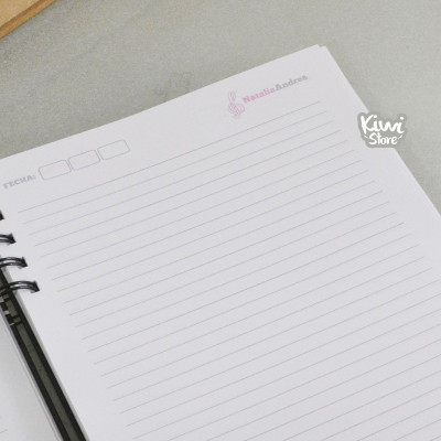 Cuaderno para músicos- agenda personalizada para músicos en bucaramanga - regalo para músicos