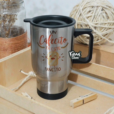 Termo personalizado en bucaramanga diseño un cafecito pa' este pancito