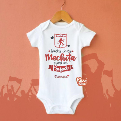 Mameluco del américa - Mameluco personalizado diseño Hincha de la Mechita