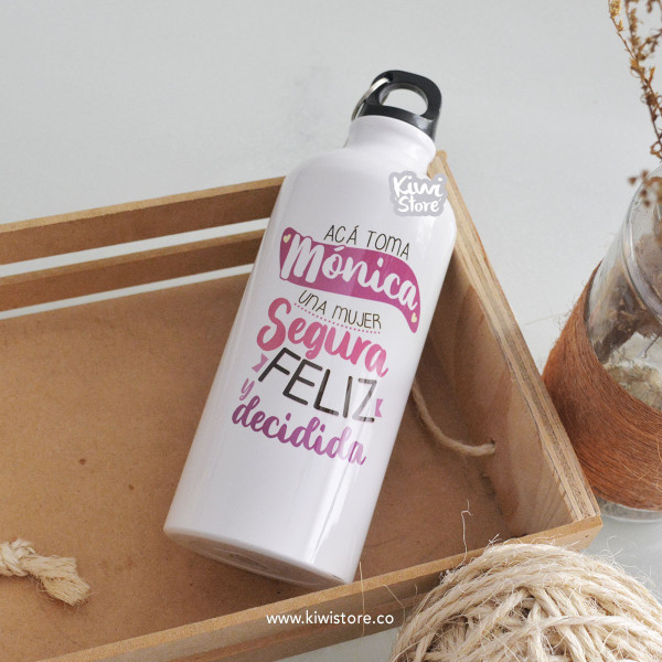 Termo - Mujer segura, feliz y decidida