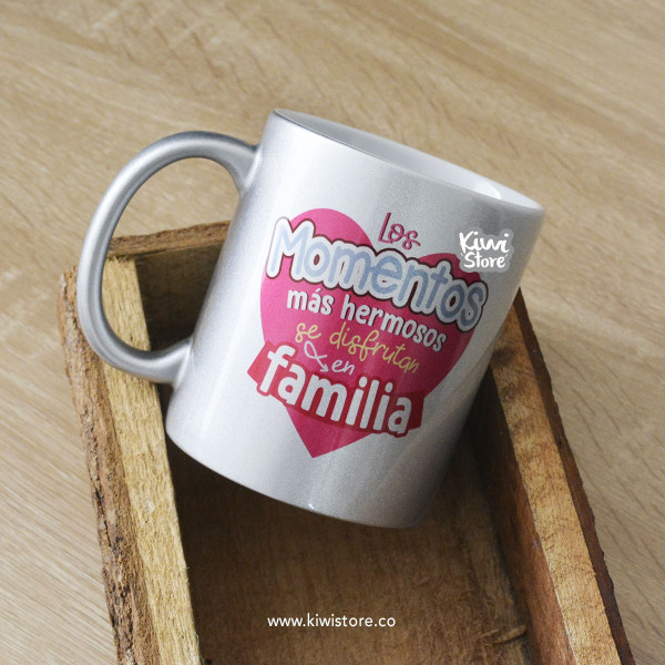 Mug - Foto familiar - Los momentos más hermosos se disfrutan en familia