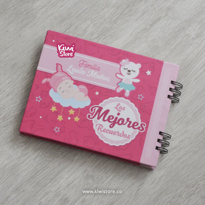 Libro de recuerdos de bebé personalizado - Libro de recuerdos - Álbum de bebé de osita bailarina