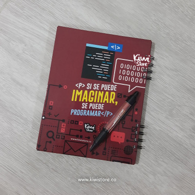 Cuaderno personalizado diseño Ingeniero de Sistemas - rojo