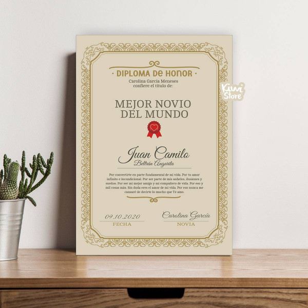 Retablo - Diploma al Mejor Novio