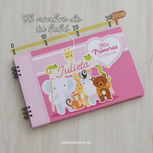 Libro de bebé  Animales rosa