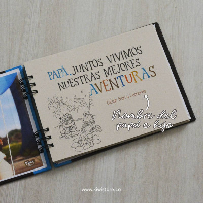 Nuestro libro de aventuras Papá e hijo personalizado -  Libro de recuerdos papá e hijo