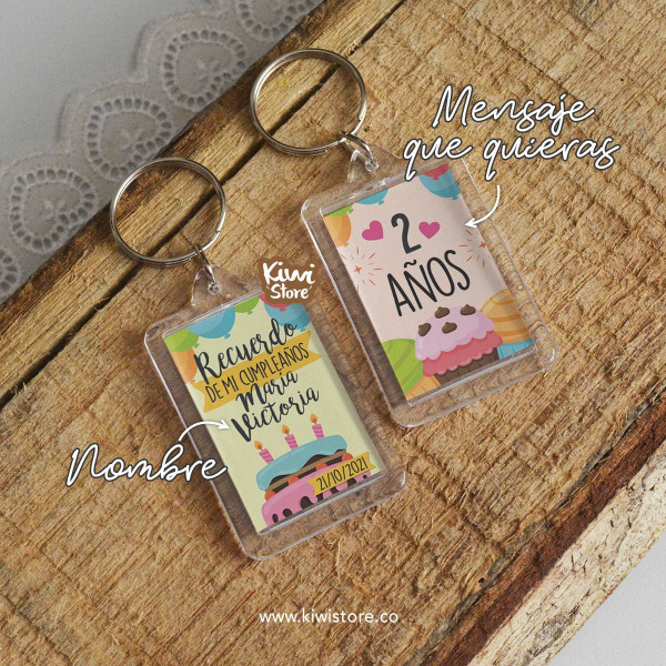 Paquete x10 llaveros - Recuerdo Cumpleaños