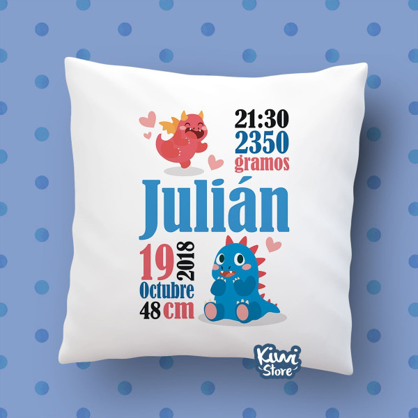 Cojín - Datos de nacimiento Dragón