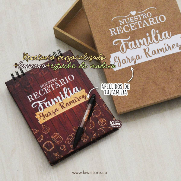 Recetario Familiar con *opción a Estuche Premium