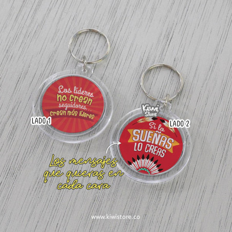 Paquete x10 llaveros - PL Líder, si lo crees, lo creas!