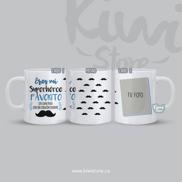 Mug Papá eres mi superhéroe favorito