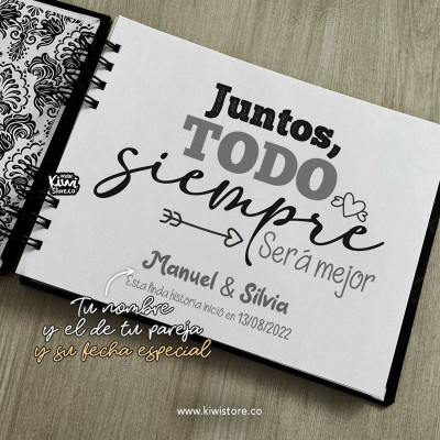 Libro de las 100 citas en pareja - Libro personalizado 100 citas en Bucaramanga