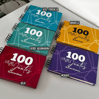 Libro de las 100 citas en pareja - Libro personalizado 100 citas en Bucaramanga