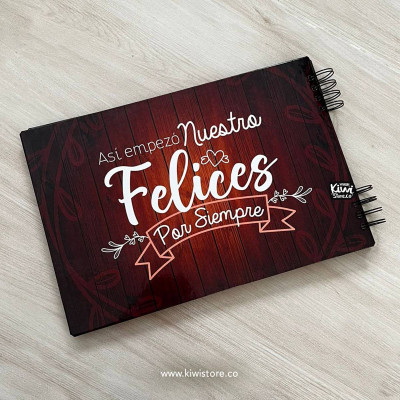 Libro de firmas para matrimonio PERSONALIZADO grande - Libro para firmas de boda