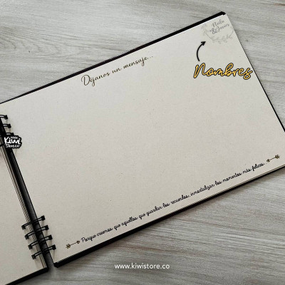 Libro de firmas para matrimonio PERSONALIZADO grande - Libro para firmas de boda