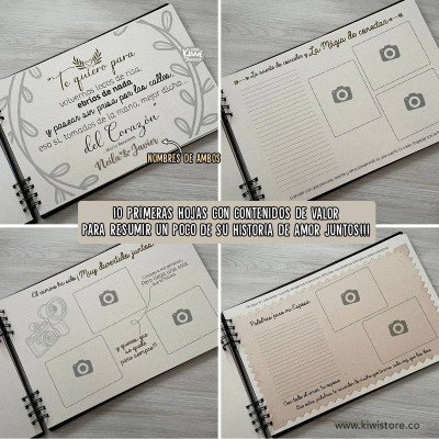 Libro de firmas para matrimonio PERSONALIZADO grande - Libro para firmas de boda