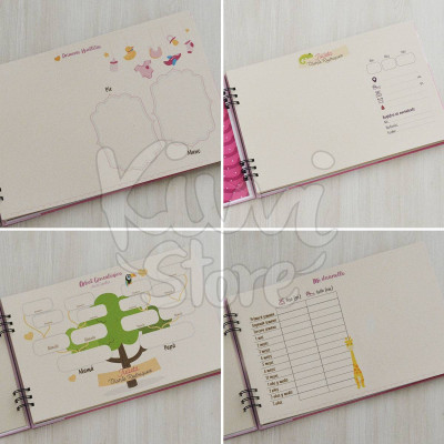 Libro de recuerdos de bebé personalizado - Libro de recuerdos - Álbum de bebé elefante