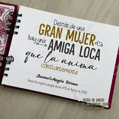 Libro de 100 planes para amigas personalizado - Libro de 100 planes con mi amiga