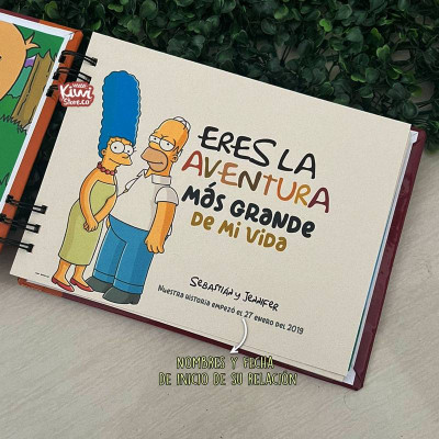 Nuestro libro de aventuras de Homero y Marge personalizado - Our adventure book Homero y Marge personalizado
