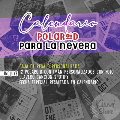 Calendario polaroid inmantado personalizado - COMPLETAMENTE VIGENTE
