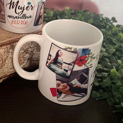 Mug para mujer- mug para el día de la mujer con fotos personalizado