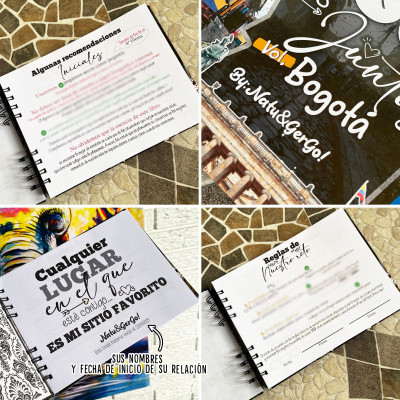 Libro de planes en bogotá - Libro de  100 citas en Bogotá personalizado