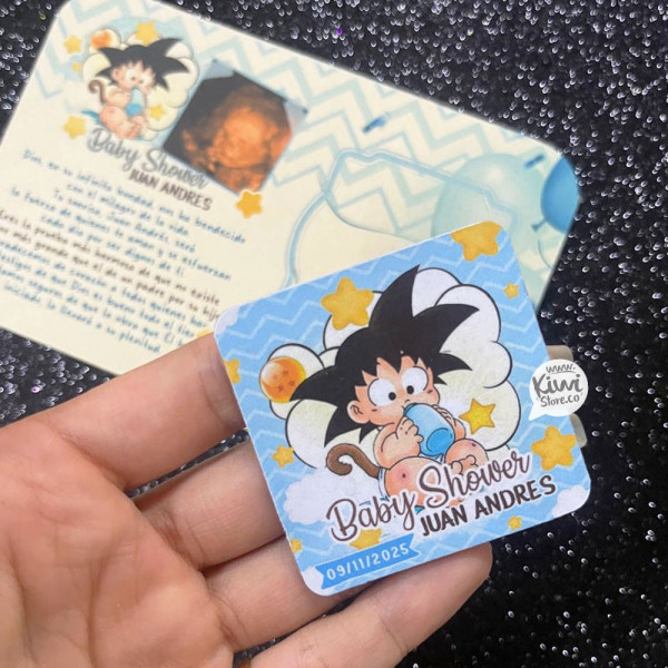 Imán Baby shower Goku (Docena)